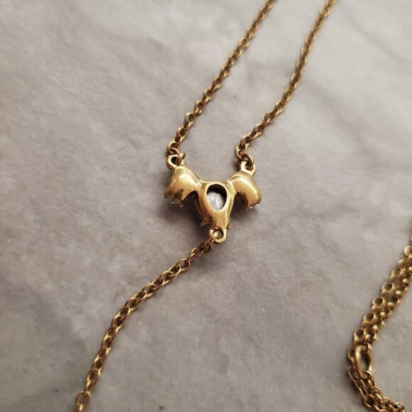 ✨ J.Crew Modern Minimalist Rhinestones Crystal Pave Pendant Necklace ✨ - Picture 8 of 10